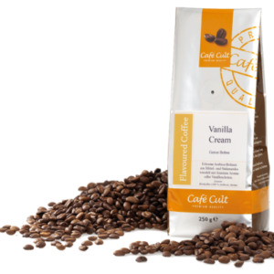 Kaffee "Vanilla Cream" in 250 g Tüte, ganze Bohne, aromatisiert