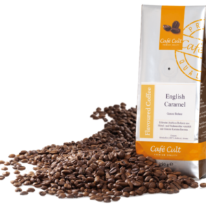 Kaffee "English Caramel" in 250g Tüte, ganze Bohne, aromatisiert