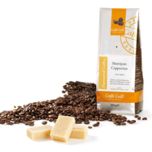 Kaffee Marzipan-Cappuccino in 250 g Tüte, ganze Bohne aromatisiert