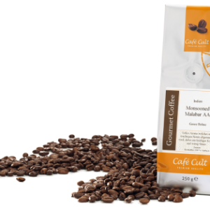 Kaffee Indien Monsooned in 250 g Tüte, ganze Bohne
