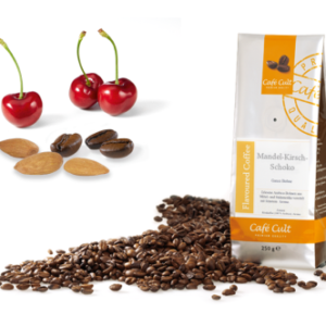 Kaffee Mandel-Kirsch-Schoko in 250 g Tüte, ganze Bohne aromatisiert
